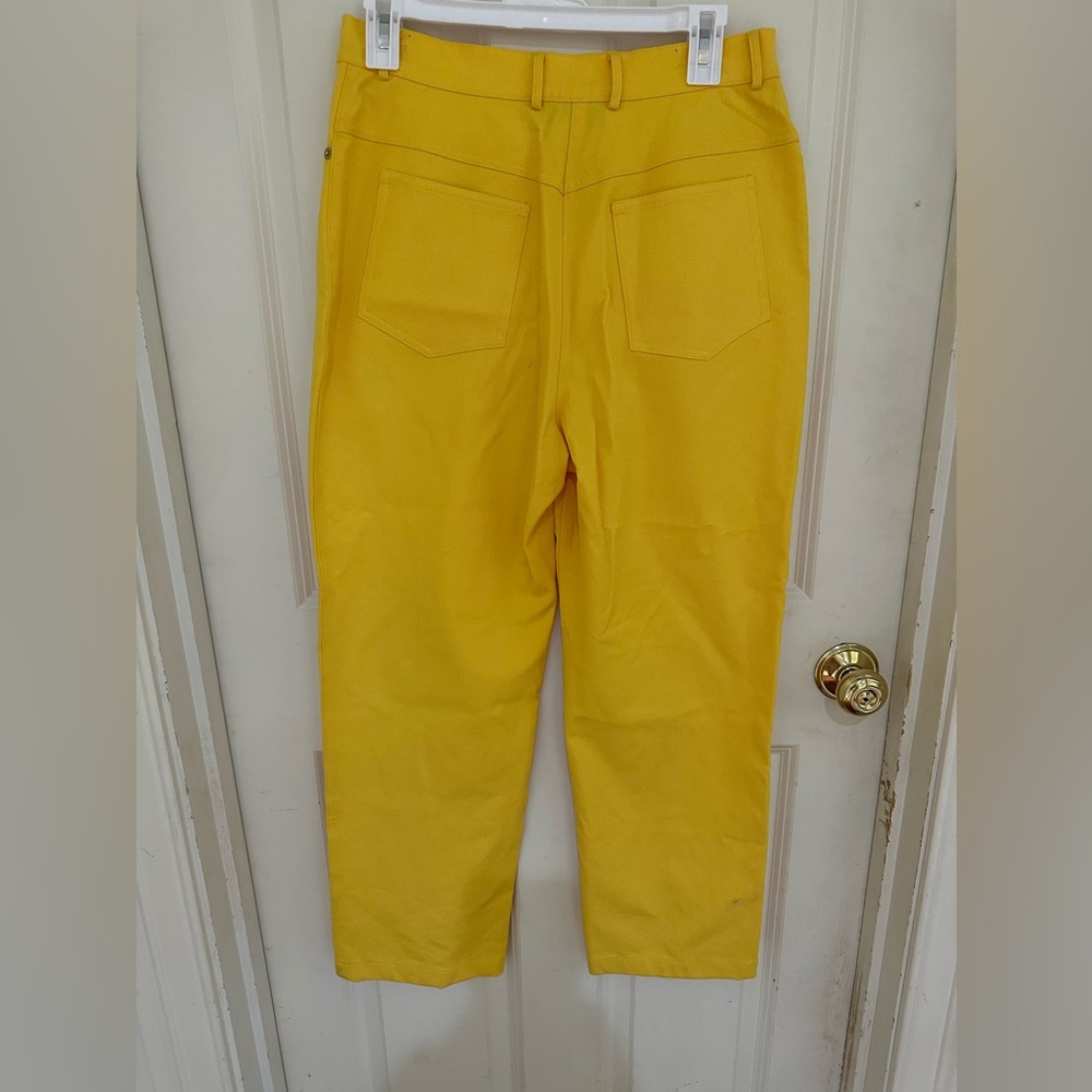 St John vintage high rise Yellow Straight-Leg Pants size 8 - Picture 3 of 7